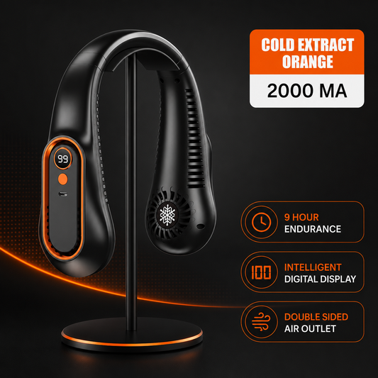 Bladeless neck fan worn for hands-free personal cooling