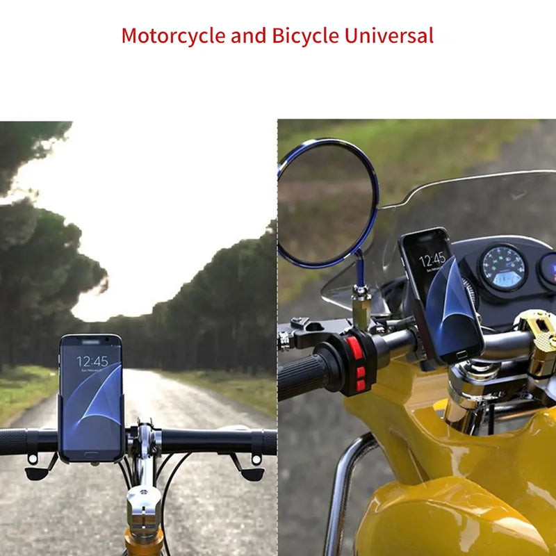 Aluminum Alloy Motorcycle Bike Bicycle Mobile Phone Holder for 4-7 inch Smartphone GPS Handlebar Mount Motorbike Accessories