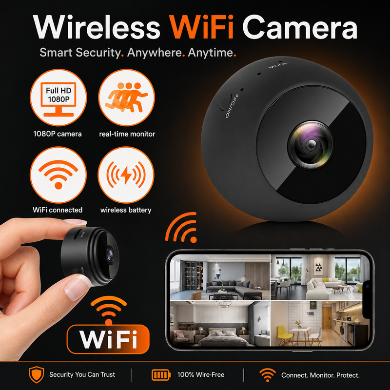 Smart Home Security Camera – 1080P WiFi