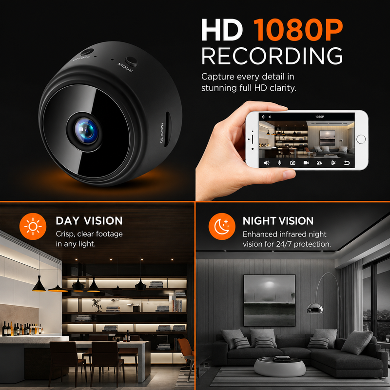 Smart Home Security Camera – 1080P WiFi