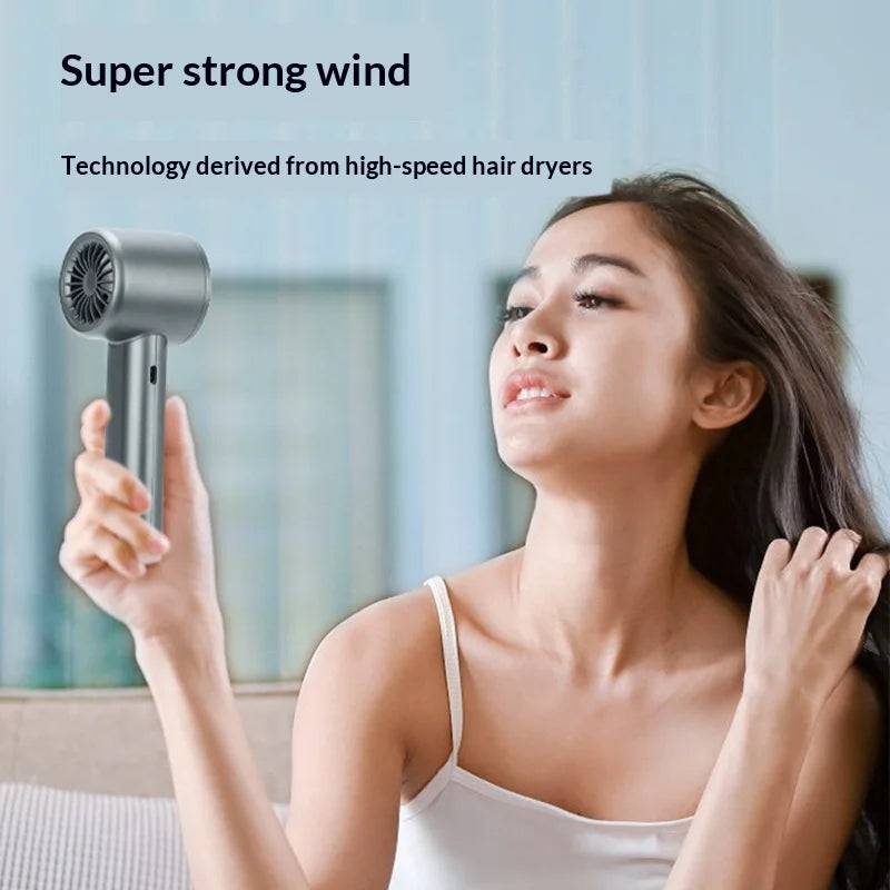 120-speed adjustment dial on handheld ice fan