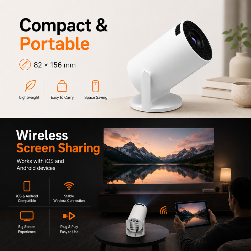 HY300 Ultra 4K Portable Projector