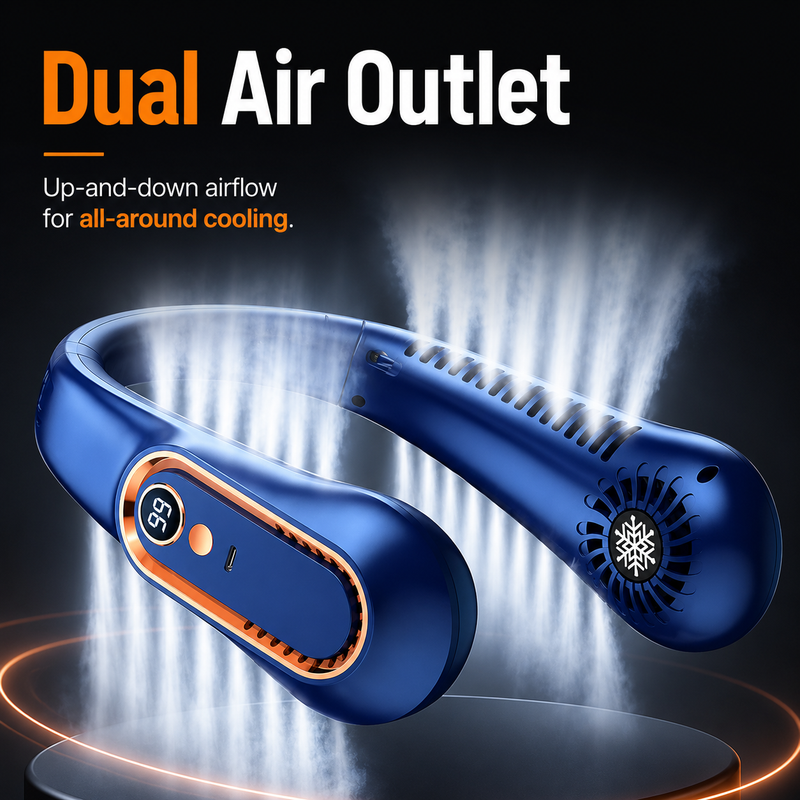 Bladeless Neck Fan – USB Rechargeable