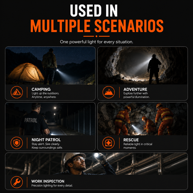 High-Power LED Tactical Flashlight