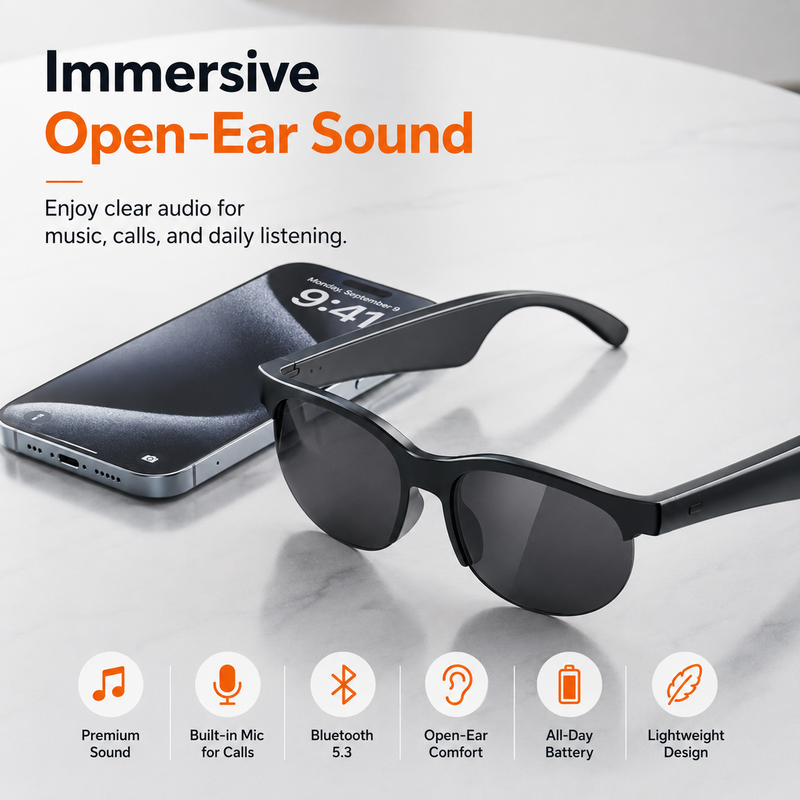 Lenovo Smart Glasses – AI Translation & Bluetooth Audio