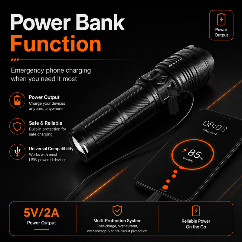 High-Power LED Tactical Flashlight