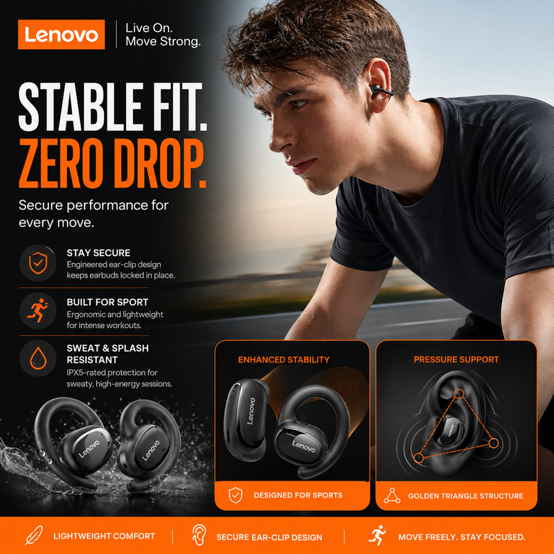 Lenovo LE302 Open-Ear Clip Earphones